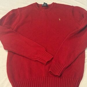 Ralph Lauren Youth XL Vibrant Red Crewneck Sweater